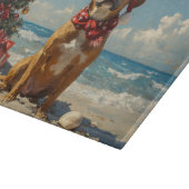 ローデシアン・リッジバックドッグクリスマスヴィンテージビーチ カッティングボード (角)