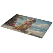 ローデシアン・リッジバックドッグクリスマスヴィンテージビーチ カッティングボード (角)