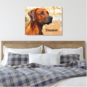 ローデシアン・リッジバックドッグ キャンバスプリント (インサイチュ (寝室))