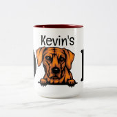 ローデシアン・リッジバックピークパーソナライズされたパパ ツートーンマグカップ (中央)