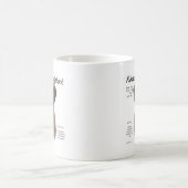 ローデシアン・リッジバック履歴デザイン コーヒーマグカップ (中央)