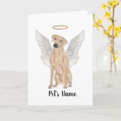 ローデシアン・リッジバック悔やみや弔慰メモリアル カード (黄色い花)