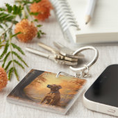 ローデシアン・リッジバック紅葉秋 キーホルダー (正面右)