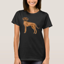 ローデシアン・リッジバック かわいい ブラウン アフリカンライオンドッグ Tシャツ