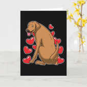 ローデシアン·リッジバック·ドッグ贈与Ida カード (黄色い花)