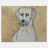 ローデシアン・リッジバック フリースブランケット (正面(横))