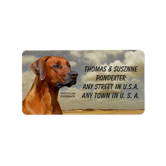 ローデシアン・リッジバック ラベル (正面)