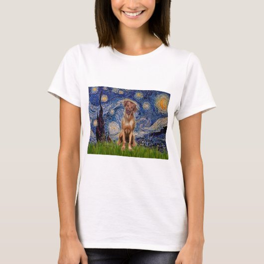ローデシアン・リッジバック 1 - 星空 Tシャツ (正面)