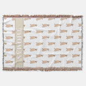 ローデシパーソナライズされたアンのリッジバック スローブランケット (正面)