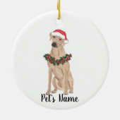 ローデシパーソナライズされたアンのリッジバック セラミックオーナメント (裏面)