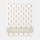 ローデシパーソナライズされたアンのリッジバック フリースブランケット (正面)