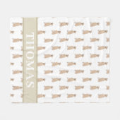 ローデシパーソナライズされたアンのリッジバック フリースブランケット (正面(横))