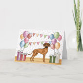 ローデジャンリッジバックパカラフルステルハッピーバースデー カード (正面)