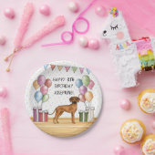 ローデジャンリッジバックパカラフルステルハッピーバースデー ペーパープレート (パーティー)