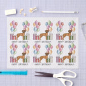 ローデジャンリッジバックパカラフルステルハッピーバースデー 薄葉紙 (クラフト)