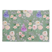 ローデンフロストグリーンウォーターカラーフローラ 枕カバー (裏面)