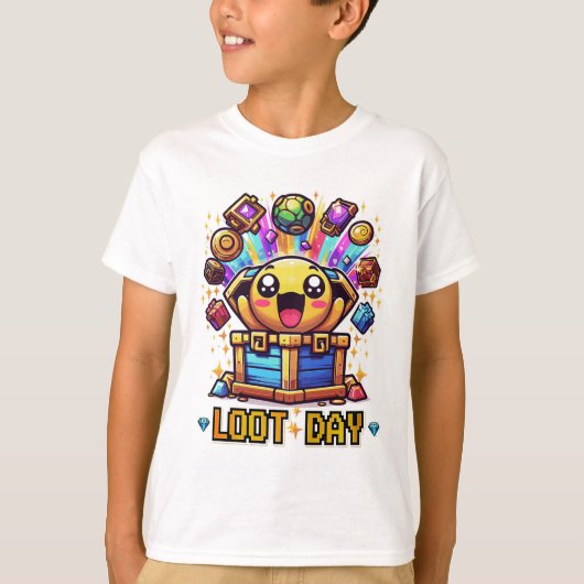ロートデイ ゲームの宝箱 グラフィック Tシャツ (正面)