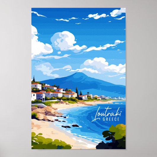 ロートラキギリシャのヴィンテージ旅行イラストレーション ポスター (正面)