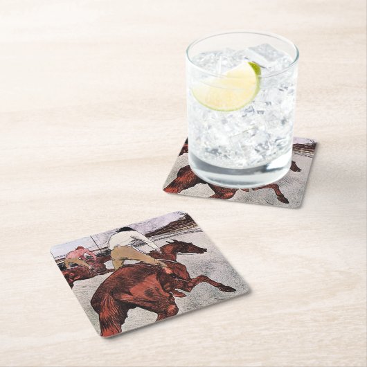 ロートレック、騎手と競走馬 スクエアペーパーコースター (インサイチュ)