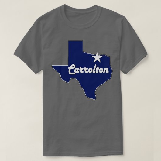 ロートンテキサス州ローン州マップNavy Blue Tシャツ (デザイン正面)