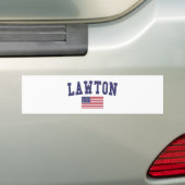 ロートン米国国旗 バンパーステッカー (車上)