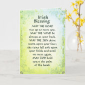 ロードはあなたに会うために立ち上がりますように アイルランドの祝福 カード (黄色い花)