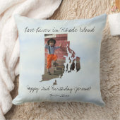 ロードアイランドに住む愛の島州の形をした写真 クッション (ブランケット)