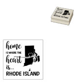 ロードアイランドのホームは、ハートがある ラバースタンプ (押印)