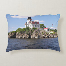 ロードアイランドのポンハムロックスライトハウス アクセントクッション