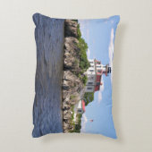 ロードアイランドのポンハムロックスライトハウス アクセントクッション (裏面(縦))