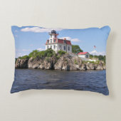 ロードアイランドのポンハムロックスライトハウス アクセントクッション (裏面)