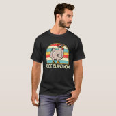 ロードアイランドのママ かわいいニワトリ ママ 農家 女性用 Tシャツ (正面フル)