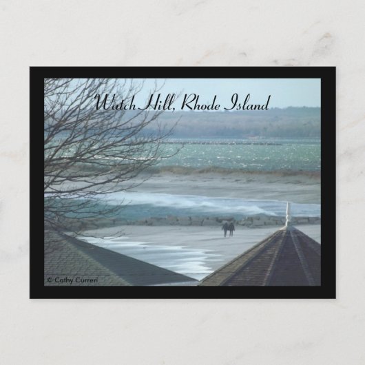 ロードアイランドの丘を見る ポストカード (正面)