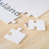 ロードアイランドの地図 ジグソーパズル (側面)