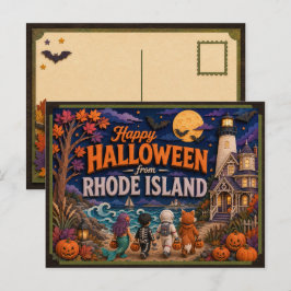 ロードアイランドの子供たちからのハッピーハロウィン ポストカード