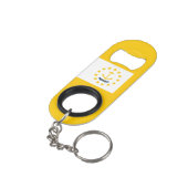 ロードアイランドの州の旗のデザイン キーホルダー栓抜き (裏面アングル)