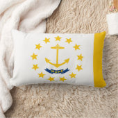 ロードアイランドの州の旗のデザイン ランバークッション (ブランケット)