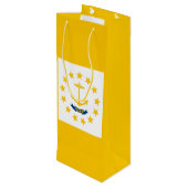 ロードアイランドの州の旗のデザイン ワインギフトバッグ (裏面アングル)