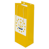 ロードアイランドの州の旗のデザイン ワインギフトバッグ (正面アングル)