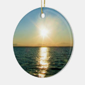 ロードアイランドの日没のオーナメント セラミックオーナメント (左)
