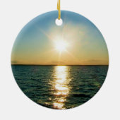 ロードアイランドの日没のオーナメント セラミックオーナメント (裏面)