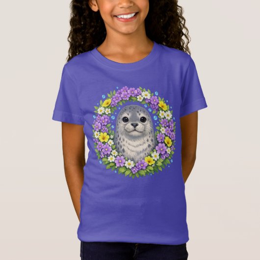ロードアイランドの海岸のかわいいリース Tシャツ (正面)