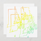 ロードアイランドの涼しいぼやけ 招待状 (正面/裏面)