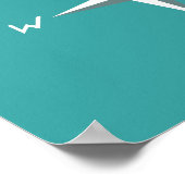 ロードアイランドの米国の地図 ポスター (角)