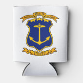 ロードアイランドの紋章 缶クーラー (正面)