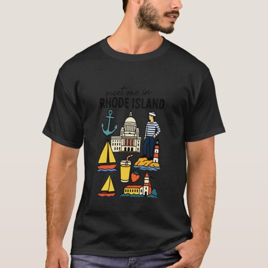 ロードアイランドの航海と海岸の冒険 Tシャツ (正面)