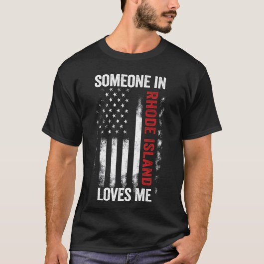 ロードアイランドの誰かが私を愛している海州 Tシャツ (正面)