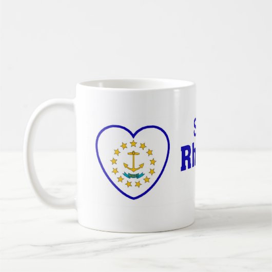 ロードアイランドの誰かは私を愛します コーヒーマグカップ (左)