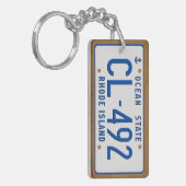 ロードアイランドの1986年のヴィンテージのナンバープレートKeychain キーホルダー (正面左)