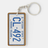 ロードアイランドの1986年のヴィンテージのナンバープレートKeychain キーホルダー (裏面)